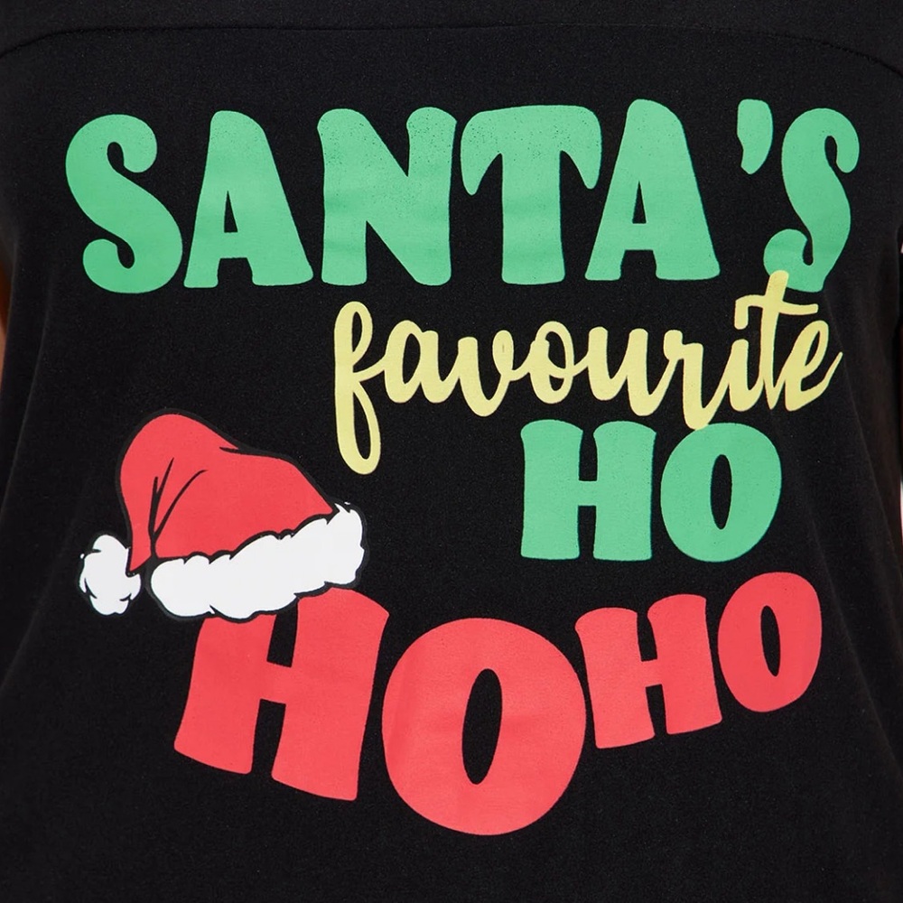 •Santa’s Fave•Graphic Print Relaxed Fit Sleep Shirt - Picture 2 of 3